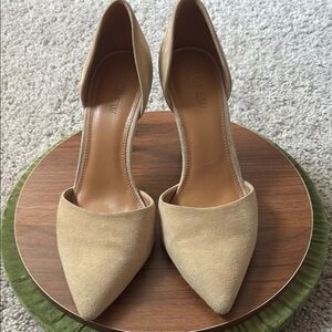 J. Crew Women's Tan Suede Heels